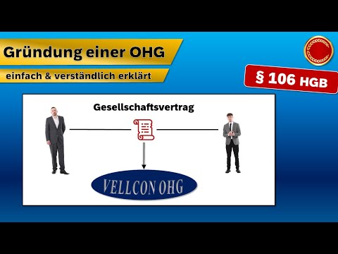 § 106 HGB // Gründung einer OHG - 👨🏼‍🎓 EINFACH ERKLÄRT 👩🏼‍🎓