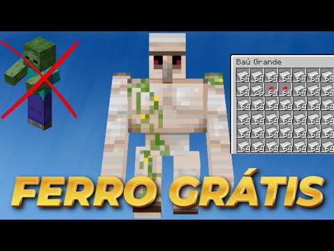Farm de Ferro SUPER FÁCIL no Minecraft (Sem Zumbi, Sem Redstone, Só Recursos Básicos)