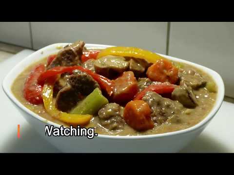 Beef Stew In Creamy Mushroom Gravy