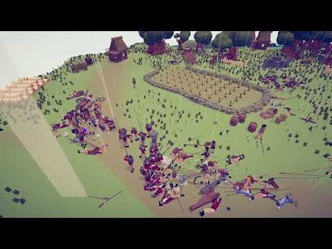 British Army Group VS American soldiers (TABS Epic Battle)