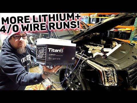 More Lithium! 4/0 Power Wire, Custom Step Down Module \"Skid Plate\" Box Cadillac Escalade System 2021