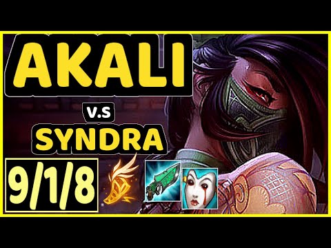 MAGIFELIX (AKALI) vs SYNDRA - 9/1/8 KDA MID GAMEPLAY - EUW Ranked GRANDMASTER