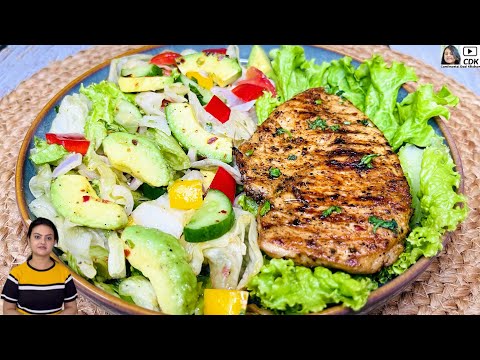 Keto Grilled Chicken Avocado Salad | Healthy Salad for Weight Loss | Low Carb Chicken Salad Recipe
