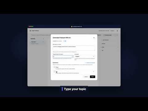 Turn Any Topic Into a Multi-Host AI Podcast