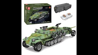 Mould King 20027 Kolopásový transportér SD KFZ 251/1 + protitankové dělo PAK 40 R/C