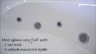 ARTTEC THALEILA FLAT 160 x 105 cm levá hydromasážní akrylátová vana (PAN04401)