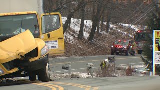 Raw video: Mail truck crashes in Hooksett, downing wires