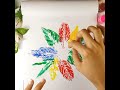 Leaf Impression Painting Tutorial | DIY Leaf Printing For Kids | Leaf Printing Art Activities#shorts