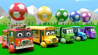 Die Räder vom Bus + Baby Hai – Fußballförmige Räder – Kinderreime und Kinderlieder für Babys
