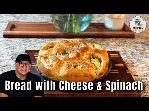 Try this wonderful Bread recipe with cheese and spinach