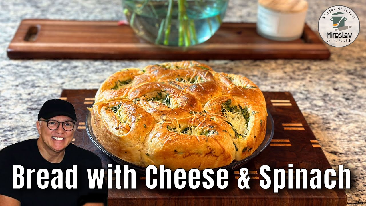 Try this wonderful Bread recipe with cheese and spinach