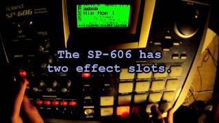 Showing some functions of the Roland SP-606 phrase sampler
