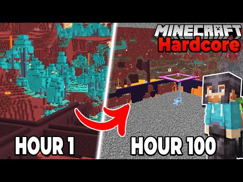 fWhip - I Survived 100 HOURS in the NETHER in Minecraft Hardcore!