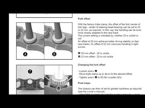 KTM Factory Triple Clamp offset adjustment 20mm-22mm