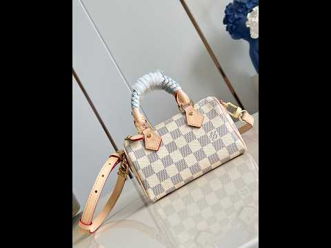 Louis Vuitton Nano Speedy N40918 Damier Azur Canvas Mini Handbag