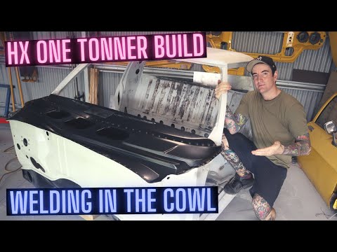 HX One Tonner Build - Welding in the Cowl and prepping for final coat of Epoxy.