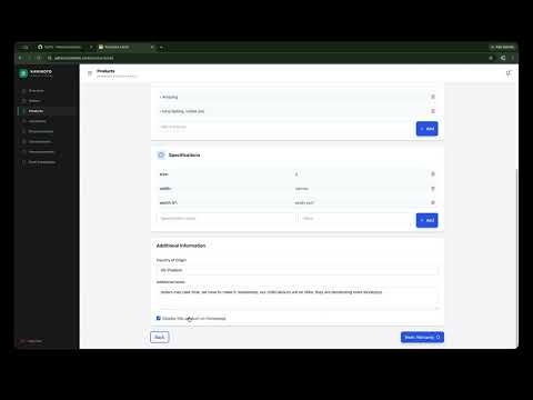 admin site features and working showcase video
