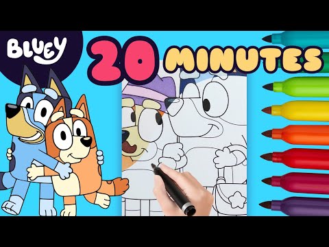 🎨 Bluey Coloring Book Compilation | Learn How to Color Bingo Bluey Bandit