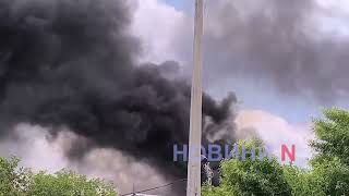 Пожар после взрыва ракеты в Николаеве тушили более часа (фото, видео)
