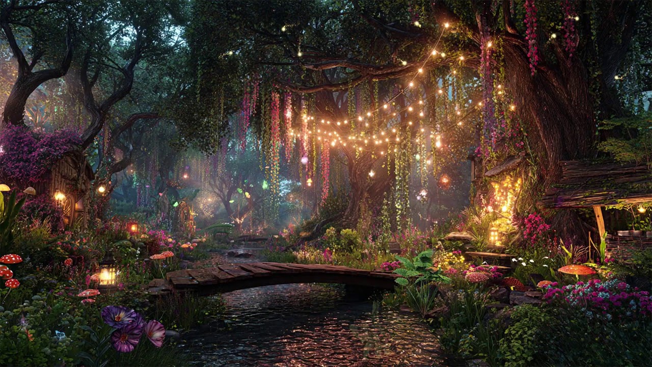 Journey the Fairy Forest Ambience 🌿 Soft Flute Music & Mystical Nature | Relieve Stress, Deep Sleep