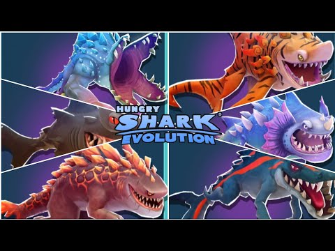 HUNGRY SHARK EVOLUTION - ALL MUTANT SHARKS | KAIJU GAMER PH