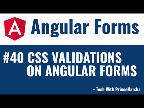 40 Angular Forms Tutorial Adding css validations to angular forms