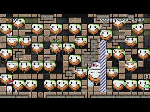 クラウン大迷宮8　 by サブ　りょんりょん - Super Mario Maker - No Commentary 1bn