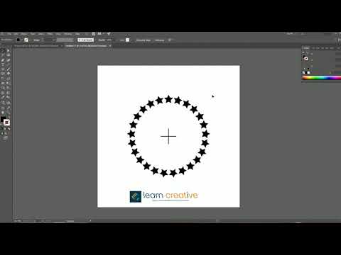 Short Illustrator Tutorial | Circle with stars | 360 dividing formula