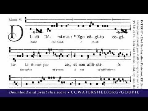 INTROIT • 23rd Sunday after Pentecost (“Dicit Dóminus”)