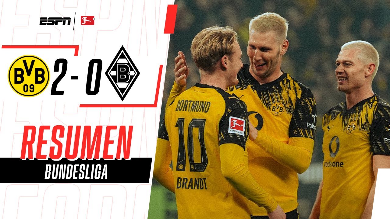 EN SU CUMPLEAÑOS, EL DORTMUND FESTEJÓ Y ES ESCOLTA | B. Dortmund 2-0 B. M'gladbach | RESUMEN