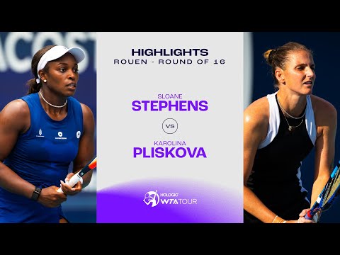 Теннис Sloane Stephens vs. Karolina Pliskova | 2024 Rouen Round of 16 | WTA Match Highlights