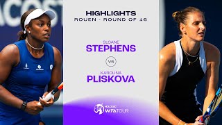 Теннис Sloane Stephens vs. Karolina Pliskova | 2024 Rouen Round of 16 | WTA Match Highlights