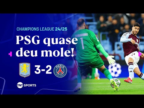 Gols e lances de Aston Villa x PSG