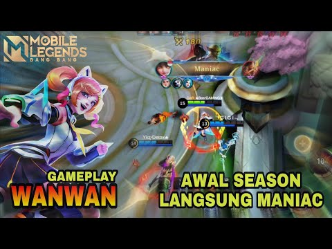 GAMEPLAY WANWAN | MANIAC PERTAMA SEASON 25 | BUILD & EMBLEM TOP GLOBAL TERBARU