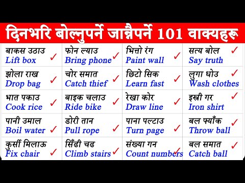100 important two word sentence to speak English from Nepali / सुरुबाट अङ्ग्रेजी सिक्नुहोस्