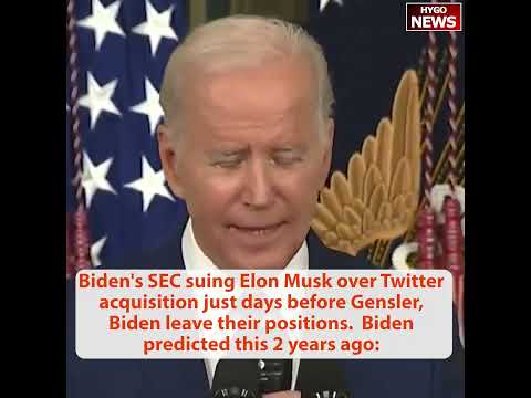 Biden predicted suing Elon Musk over Twitter acquisition; Biden I gotta fill this in?