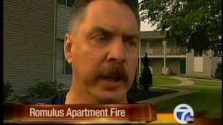 Romulus apartment fire