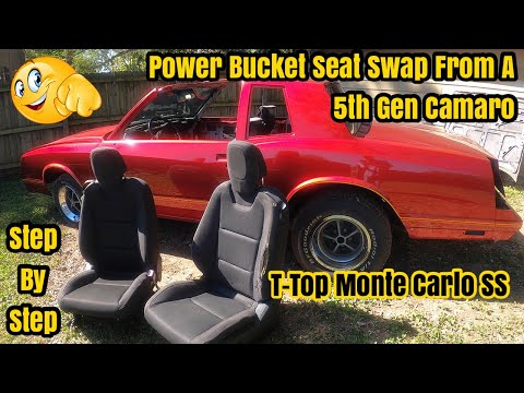How To Install Electric Power Seats - BUCKET SEAT SWAP FROM 5th GEN CAMARO TO MONTE CARLO SS G-BODY
