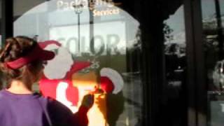 preview picture of video 'Christmas Holiday Window Painting Santa Part I'