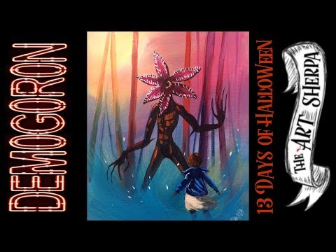 art sherpa 13 days halloween 2020 Stranger Things Acrylic Painting Tutorial 13 Days Of Halloween The Art Sherpa Community The Art Sherpa art sherpa 13 days halloween 2020