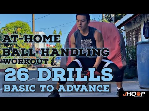 Stationary Dribbling: 30minute workout! [ Good for youth basketball ] from basic to advance handles