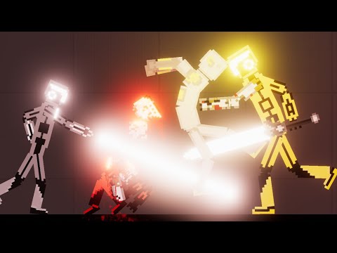 Tech Droids vs Hi-tech Droids vs Super Droids - People Playground 1.21.3