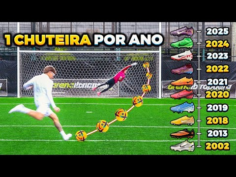 SERÁ QUE AS CHUTEIRAS ANTIGAS SÃO MELHORES QUE AS NOVAS? *MUITO EMOCIONANTE 😱(2002-2025) 