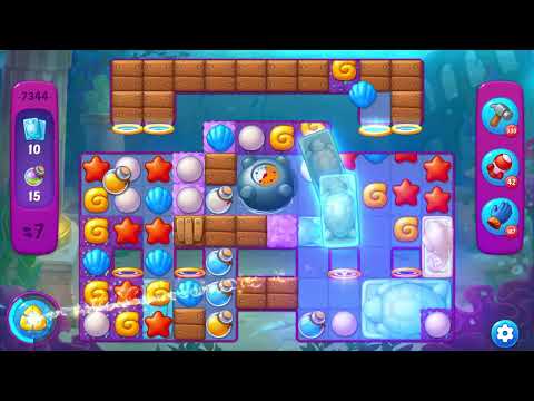 Fishdom 7344 Super Hard Level - 15 moves - NO BooSTERS