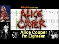 I'm Eighteen - Alice Cooper - Guitar + Bass TABS Lesson (Request)