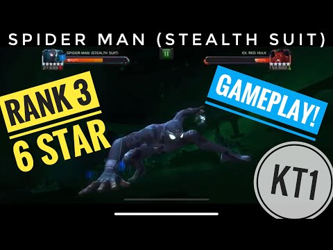 6 Star RANK 3 Stealth Suit Spider Man Gameplay! Dang! Thats A Big Spider!