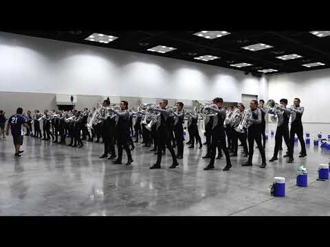 Blue Knights Brass Warm Up In The Lot At 2021 DCI Celebration
