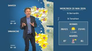 Illustration de l'actualité La météo de votre mercredi 20 mai 2026