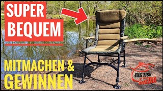 Unboxing & Gewinnen: Karpfenstuhl MK Kingsize Recliner Pro Carp Chair