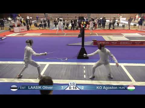 2022 938 T16 02 M E Individual Cadets NoviSad SRB ZCH BLUE KO HUN vs LAASIK EST